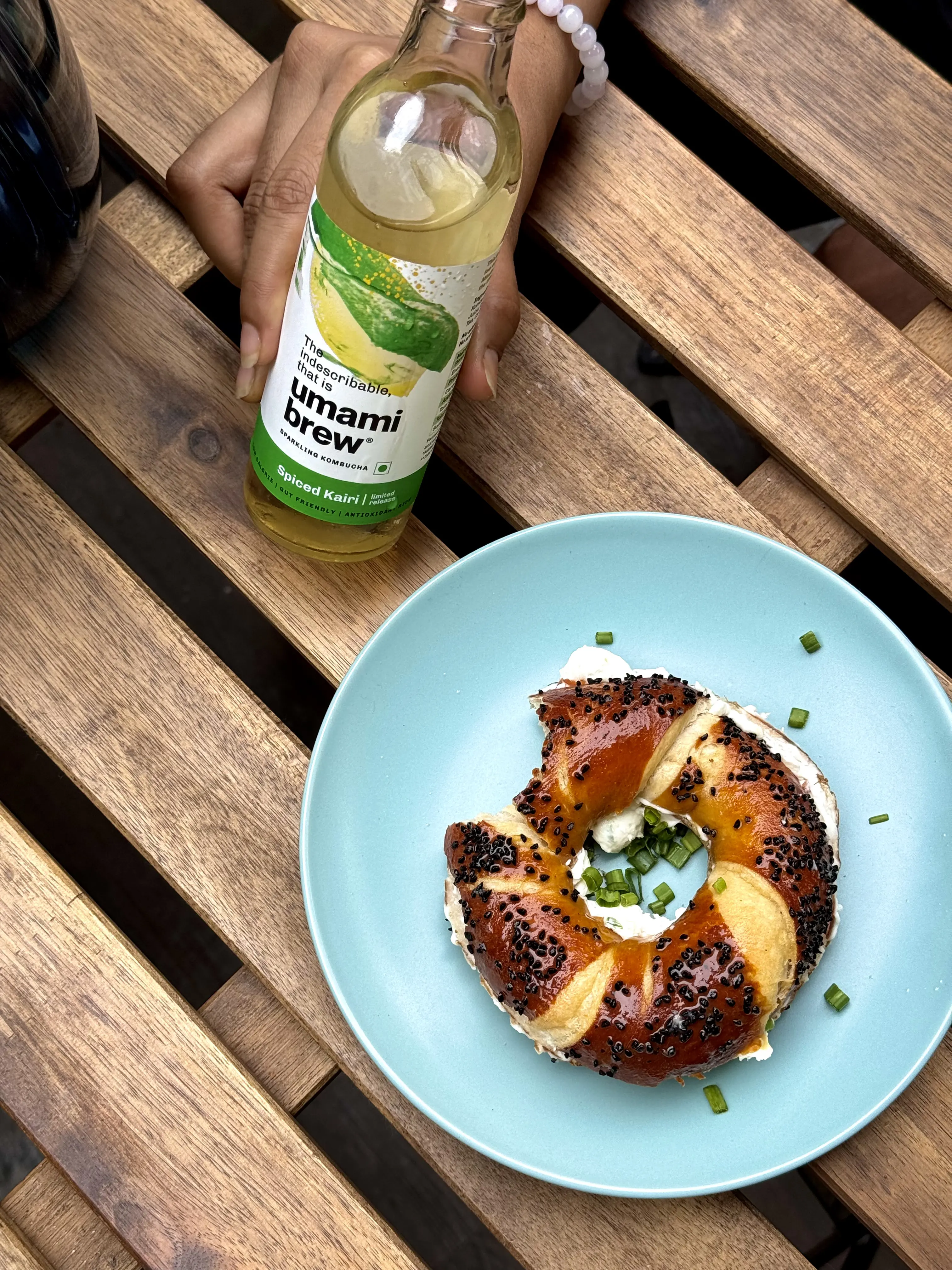 Pretzel production line showing the baking process